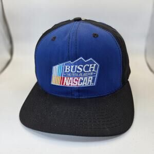 Busch The Official Beer Of NASCAR Vintage USA Snapback Hat Racing Cap OSFA
